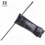 Buy black genuine croco leather Baume Mercier replacement straps at low price (2)