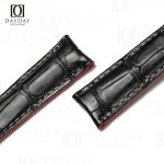 Buy black genuine croco leather Baume and Mercier replacement strap at low price (2)