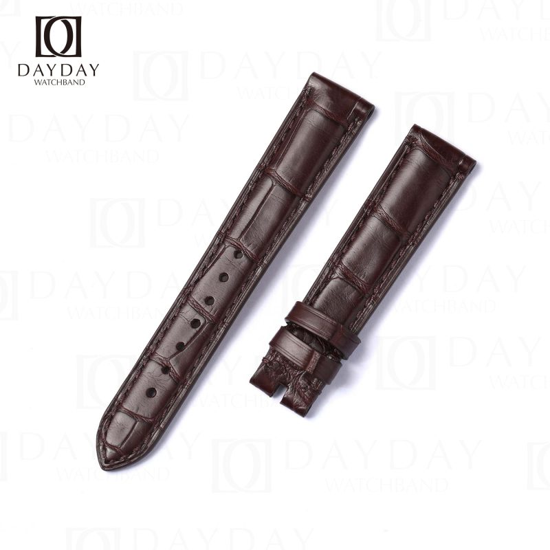 Buy custom Omega deville Dark Brown leather watchband 18mm 20mm 21mm 22mm strap for sale