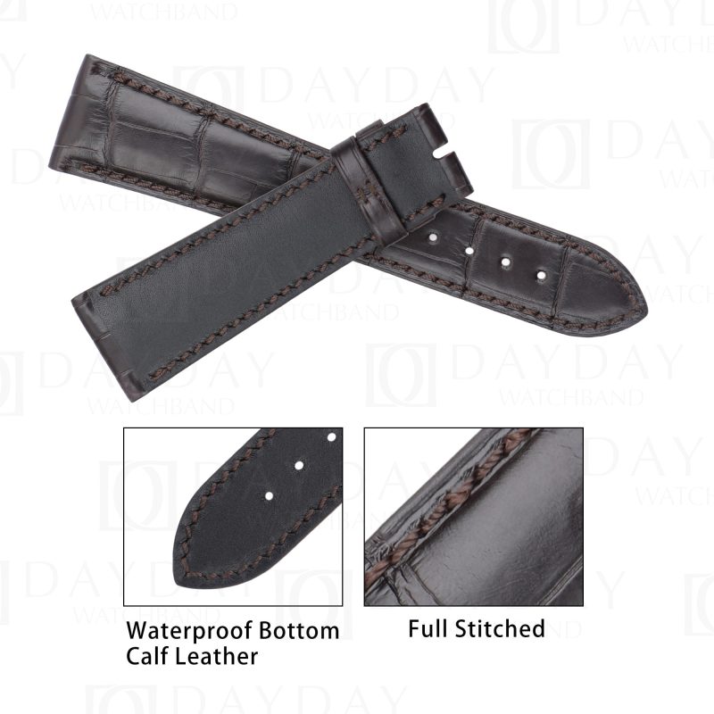Buy custom black best alligator leather Zenith watch straps and bracelets replacement for Zenith EL Primero
