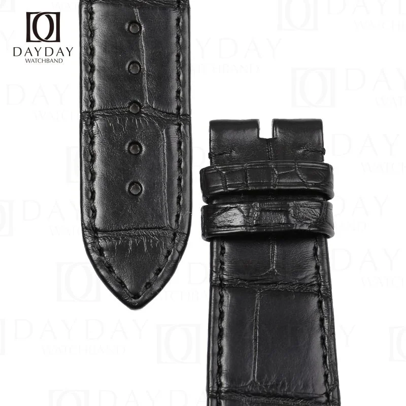 Buy custom black luxury alligator leather watch strap replacement for Girard Perregaux VINTAGE 1945 watch (2)