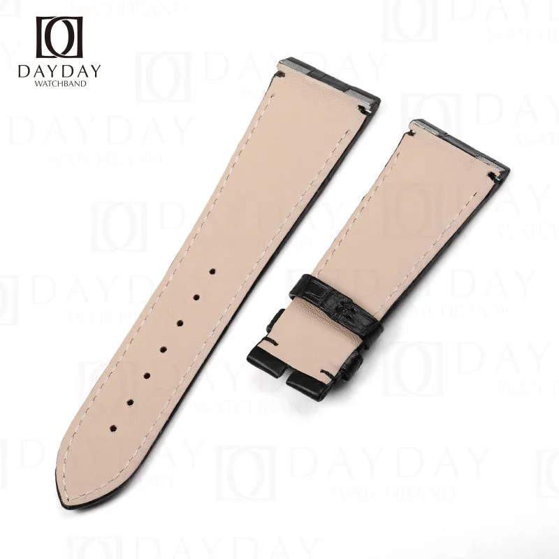 Buy custom black luxury alligator leather watch strap replacement for Girard Perregaux VINTAGE 1945 watch