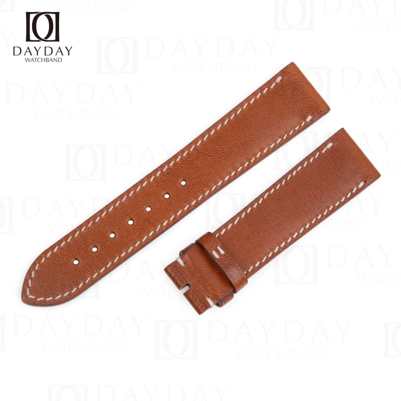Buy custom calfskin brown watch straps replacement 20mm for Rolex Sky-Dweller, Datejust, Day-date, Oyster Perpetual
