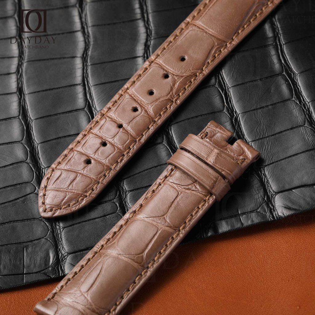 Custom alligator leather Curved End watch band for Vacheron Constantin (Multi-colors) 10 Buy custom crocodile leather watch strap replacement 20mm for Vacheron Constantin Traditionnelle Patrimony (2)