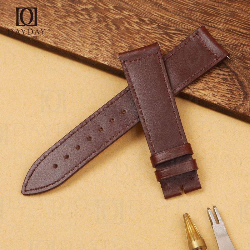 Buy custom curved end comfortable calf leather watch bands replacement for Jaeger Lecoultre JLC Master 4018420 watches (2)