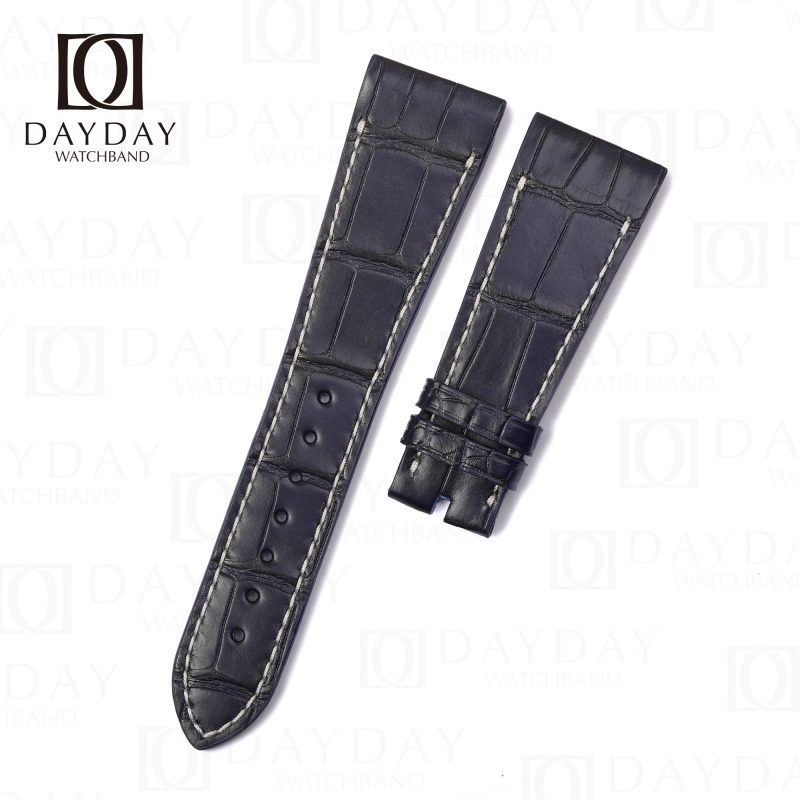 Buy custom luxury Dark Blue alligator leather watch strap replacement for Girard Perregaux VINTAGE 1945 watch