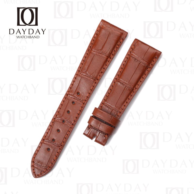 Buy custom luxury alligator Brown leather watch strap replacement for Girard Perregaux VINTAGE 1945 watch (1)