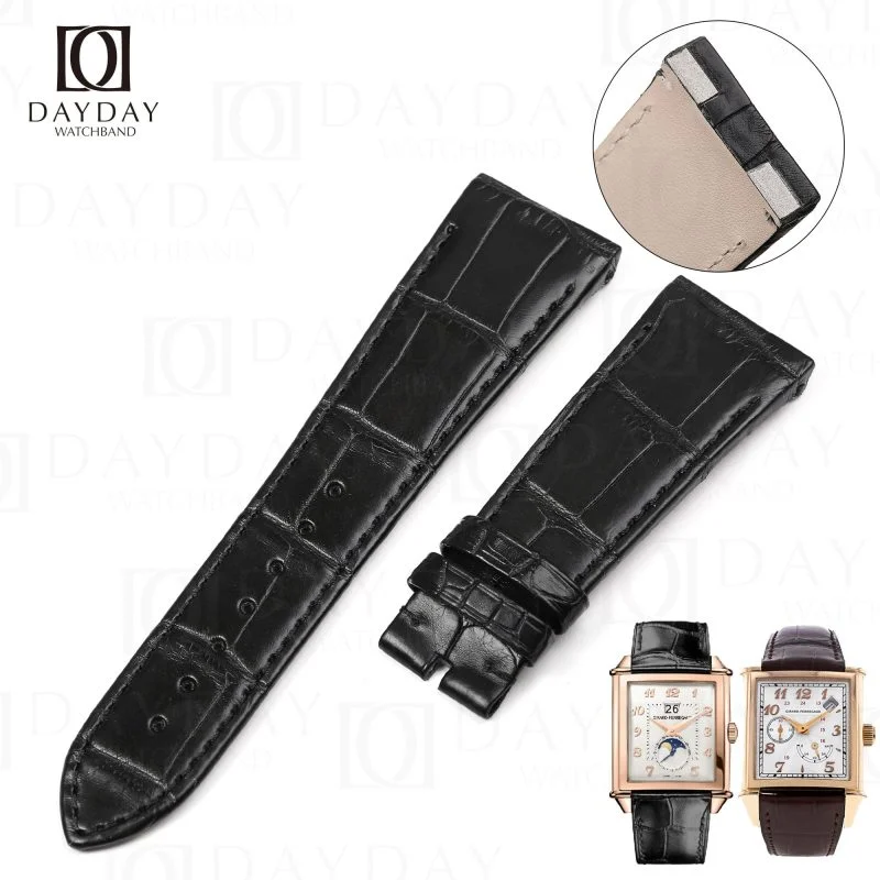 Buy custom luxury alligator leather watch strap replacement for Girard Perregaux VINTAGE 1945 watch