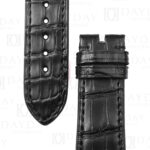 Buy custom oem black alligator leather watch strap bands replacement for Zenith El Primero 21 42mm (2)