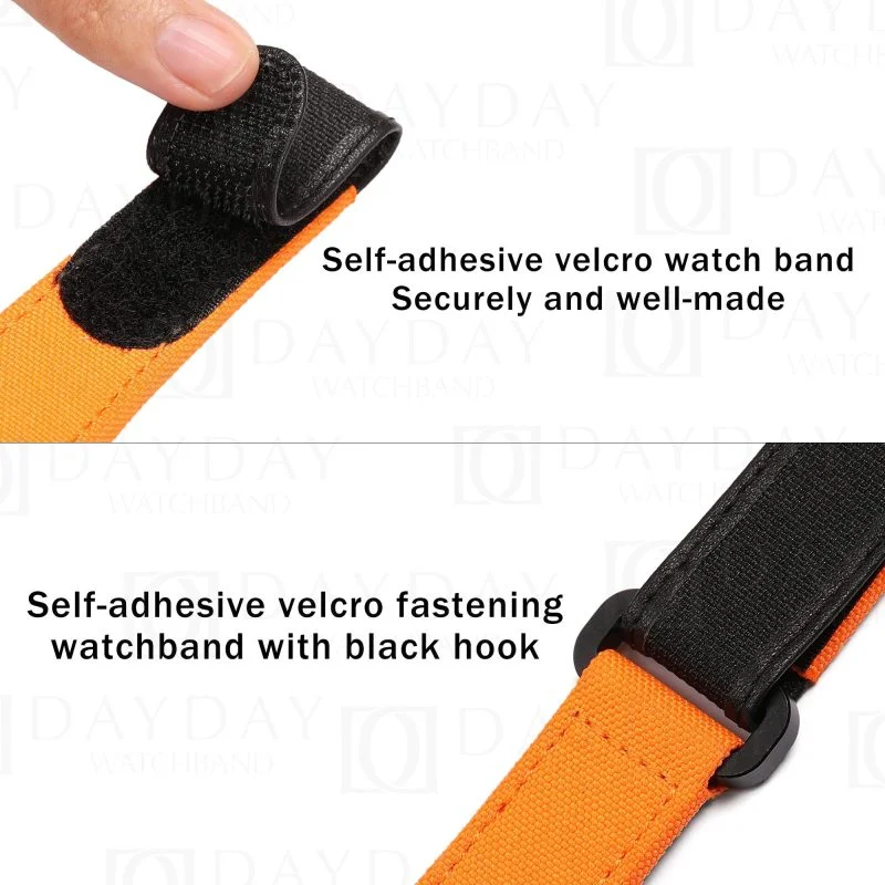 Buy custom orange canvas velcro watch strap band replacement for Franck Muller FM Vanguard V45 V41 V32 at discount price (2)