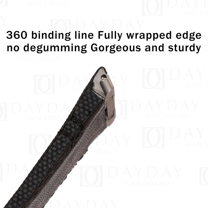 Buy free customization black Canvas fabric Cartier santos watch band for Santos de Cartier Small, Medium, Large aftermarket (2)