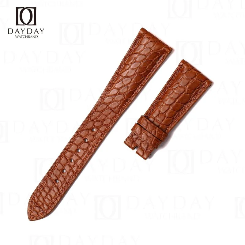 Buy luxury bespoke best brown croco alligator leather watch bands strap at low price for Patek Philippe Calatrava Grand Complications