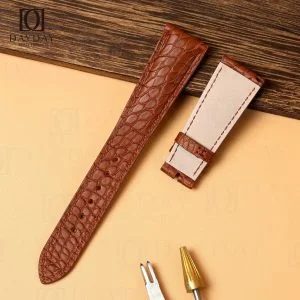 Buy luxury bespoke best brown croco alligator leather watch bands strap at low price for Patek Philippe Calatrava Grand Complications