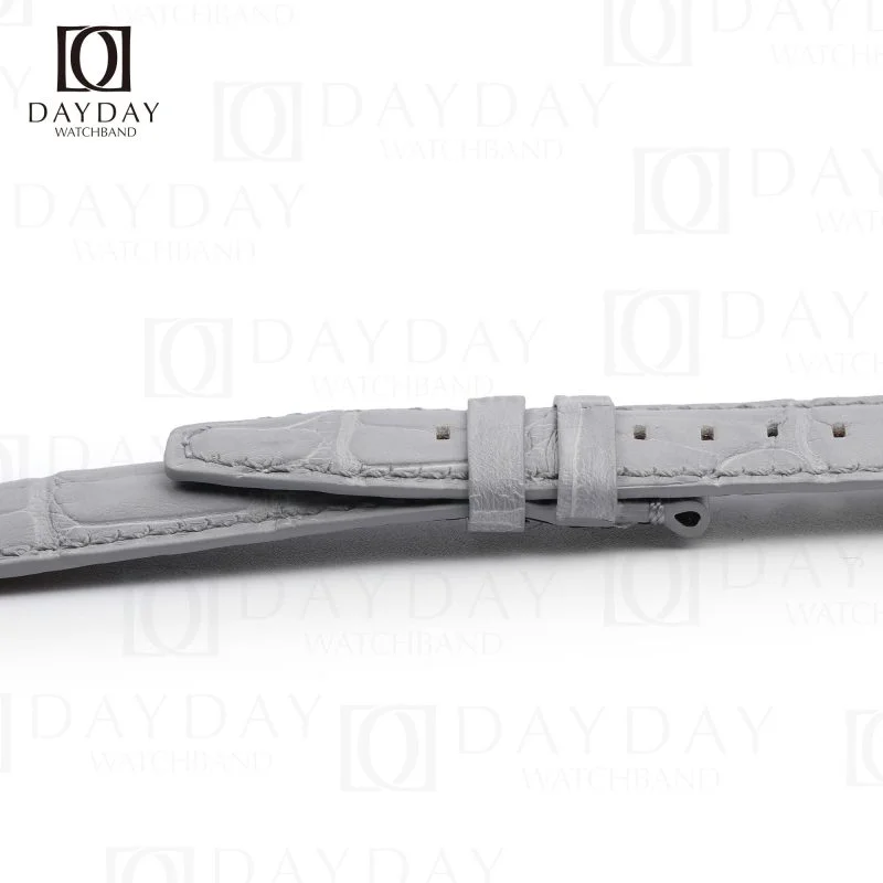 Custom Audemars Piguet code grey leather replacement watch band for sale double side alligator (2)