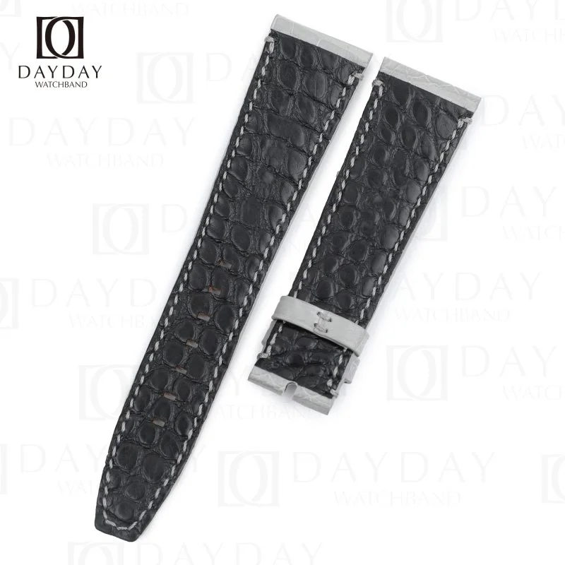 Custom Audemars Piguet code grey leather replacement watch band for sale double side alligator