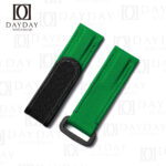 Custom Green replacement rubber canvas velcro watchbands for Rolex strap