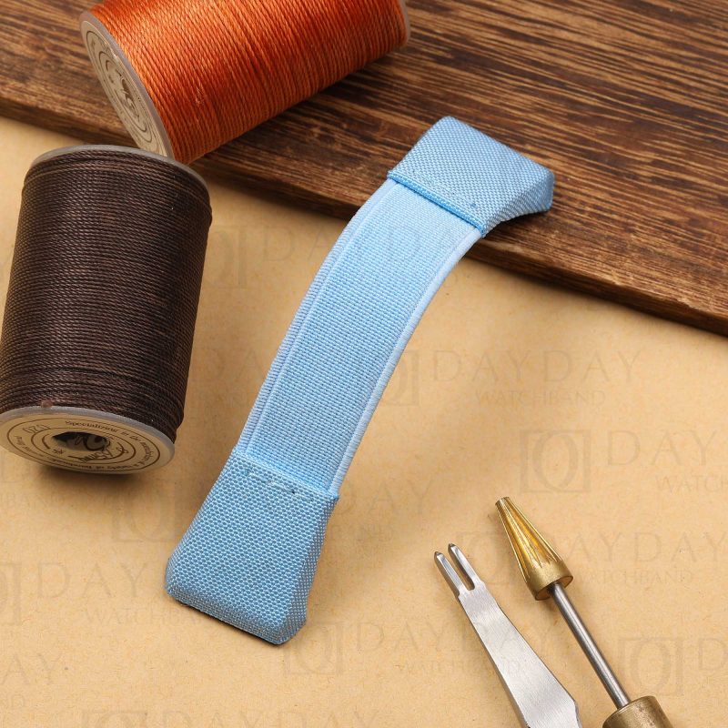 Custom Ice Blue Elastic Franck Muller Vanguard watch strap replacement fit for FM V32 V41 V45 (1)