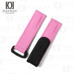 Custom Pink replacement rubber canvas velcro watchbands for Rolex strap