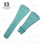 Custom Red with Tiffany Blue croco leather watch strap replacement fit for Richard Mille RM016 Watch Automatic Extra Flat (1)