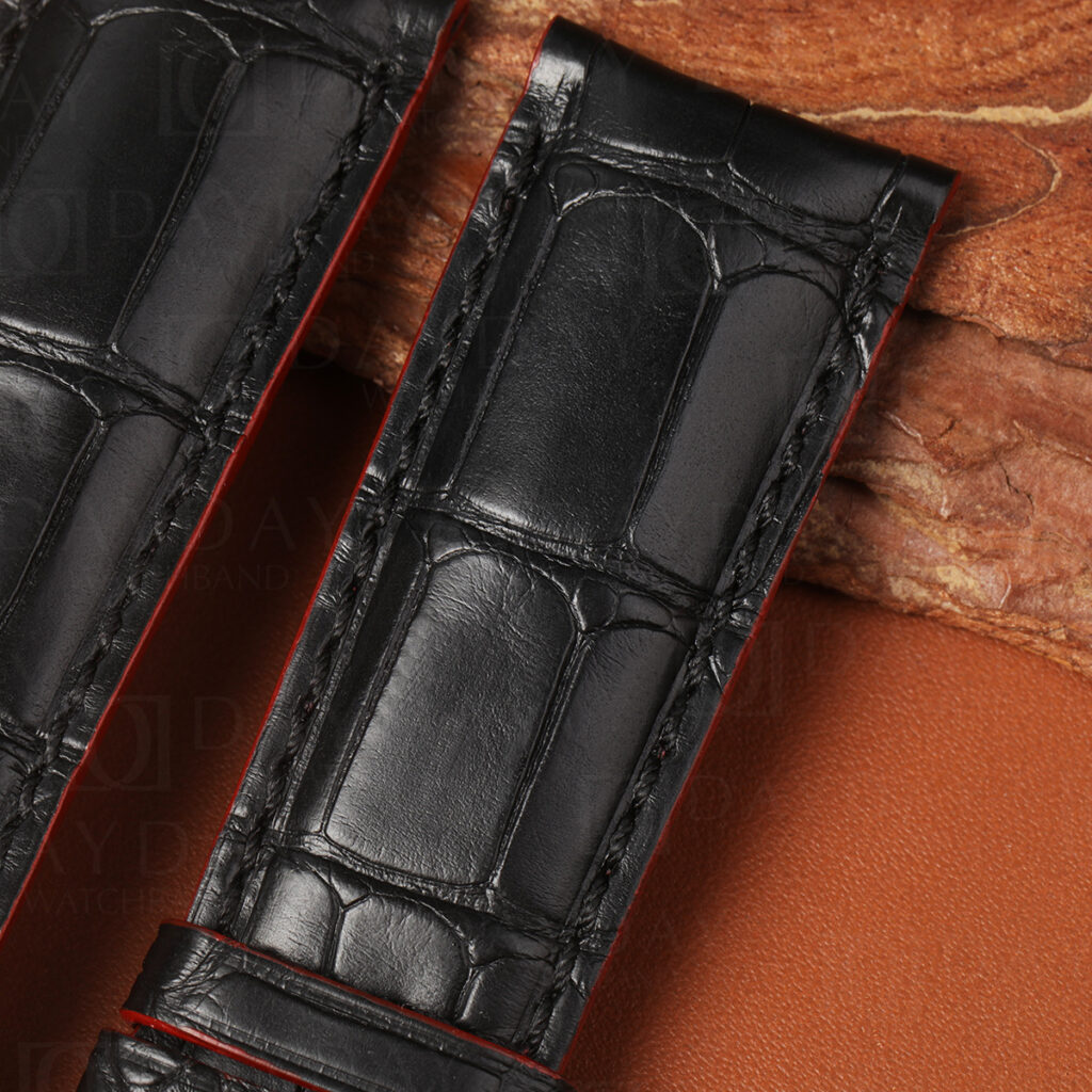 Custom alligator leather strap for Baume Mercier Capeland