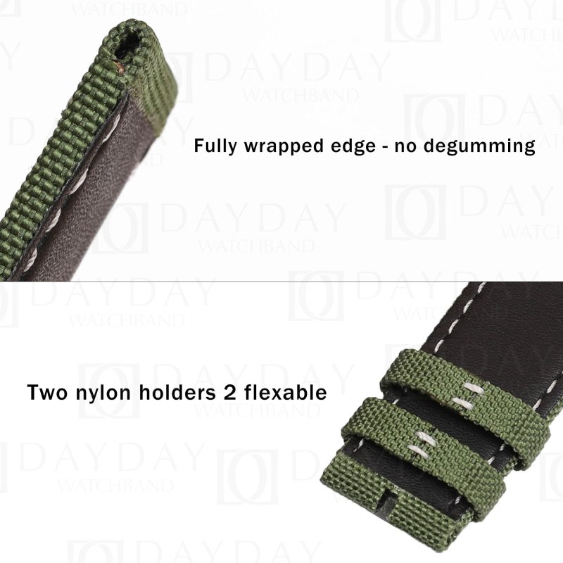 Custom best Nylon fabric Olive green watch band straps replacement for Tudor Heritage Black Bay Bronze P01 timepiece