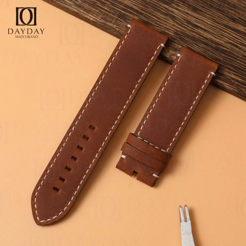 Buy Custom brown Suede leather watch band replacement alternative for Tudor Heritage Black Bay Bronze 58 36 41 timepiece for sale