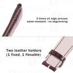 Custom brown crocodile leather Blancpain Villeret Chronograph watch straps replacement (2)