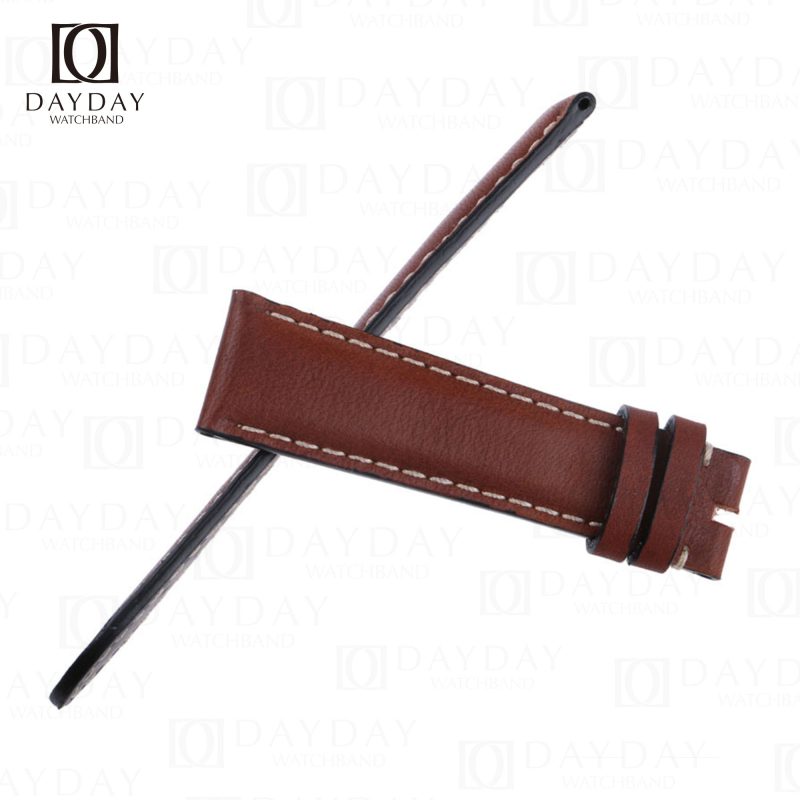 Custom brown handmade genuine calfskin leather Zenith watch straps and bracelets replacement for Zenith Big Pilots Watch (2)