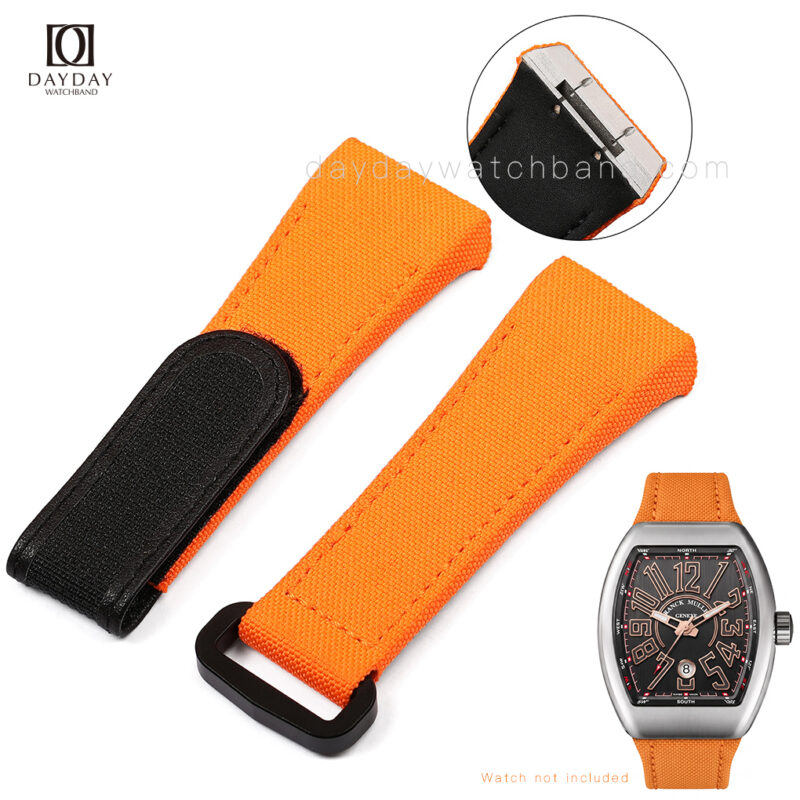 Custom franck muller orange strap for fm v45 and franck muller fr2