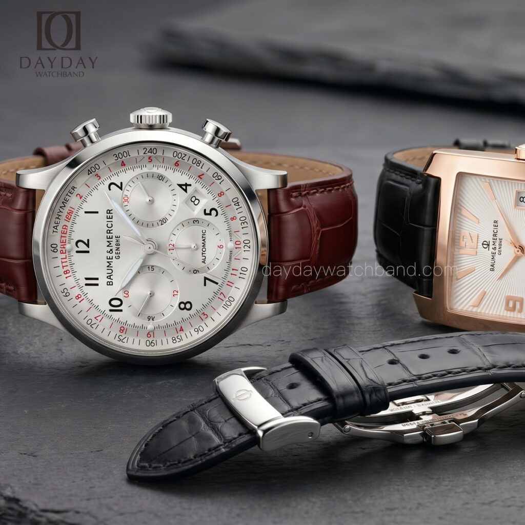 Custom Alligator Leather Strap for Baume & Mercier (Multiple Colors) 1 Custom handmade Baume and Mercier leather strap