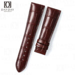 Custom handmade baume mercier brown leather strap