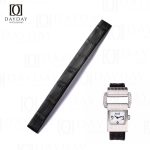 Custom handmade black luxury alliagtor leather watch strap for Piaget Miss Protocole ladies watches at low price
