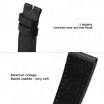 Custom handmade black nylon strap for Tudor Heritage Black Bay watch straps