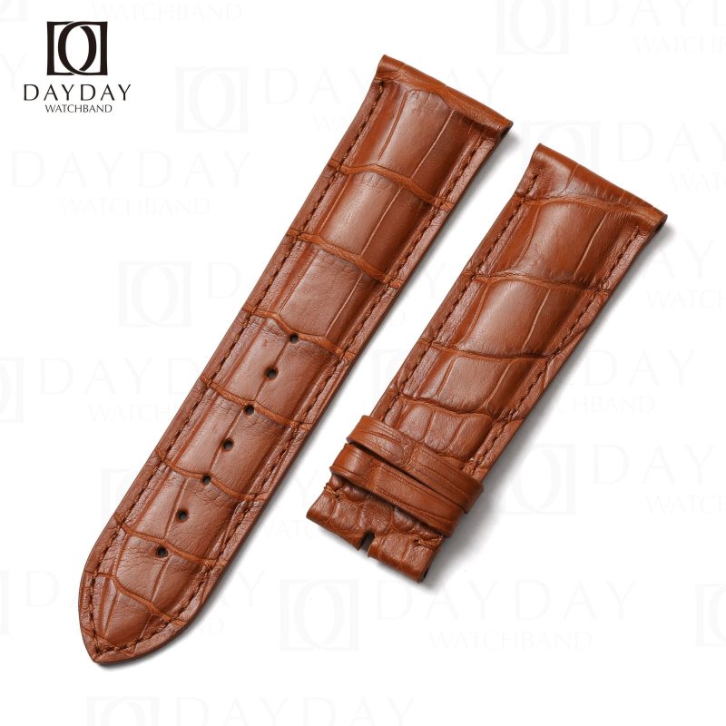 Custom handmade brown luxury alliagto leather watch strap for Parmigiani Fleurier watches at low price (2)