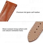 Custom handmade brown smooth calfskin leather watch strap for Patek Philippe Complications World Time 5230P for sale (2)