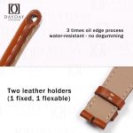 Custom handmade brown smooth calfskin leather watch strap for Patek Philippe Complications World Time 5230P for sale (2)