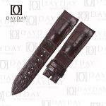 Custom handmade genuine Dark Brown alligator leather Ulysse Nardin GMT Perpetual Calendar watch straps and bracelets replacement 18mm