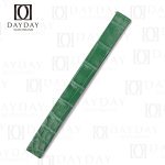 Custom handmade luxury High-gloss Green alliagtor leather watch strap for Piaget Miss Protocole ladies watches at low price (2)