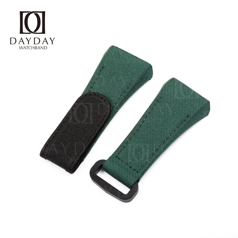 Custom high quality Green canvas velcro watch band strap change replacement for Franck Muller FM Vanguard V45 V41 V32 for sale at low price (1)