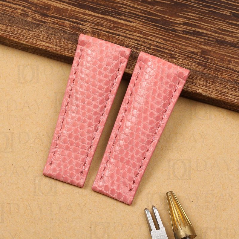 Custom pink elegant lizard leather watch band replacement for Rolex Daytona 20mm men womens watch Daydaywatchband