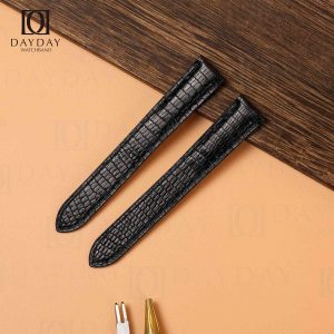 Custom premium lizard leather strap & watchband replacement for Cartier Tank & Ronde watch