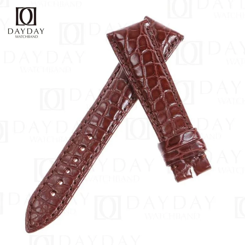 Free customization brown genuine alligator leather Breguet watch bands for Breguet Tradition Quantième Rétrograde 7597