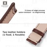 Handcrafted curved end smooth calf leather watch bands replacement for Jaeger Lecoultre JLC Master 4018420 watches (3)