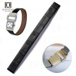 Handmade black Leather watch strap for Piaget Miss Protocole bracelet