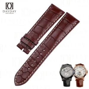 Handmade brown genuine crocodile leather watch strap replacement for Corum admirals cup Bridge for sale