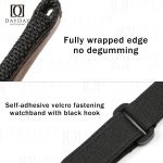 Handmade custom black Blancpain Fifty Fathoms BathyscapheBarakuda canvas velcro watch band replacement for sale