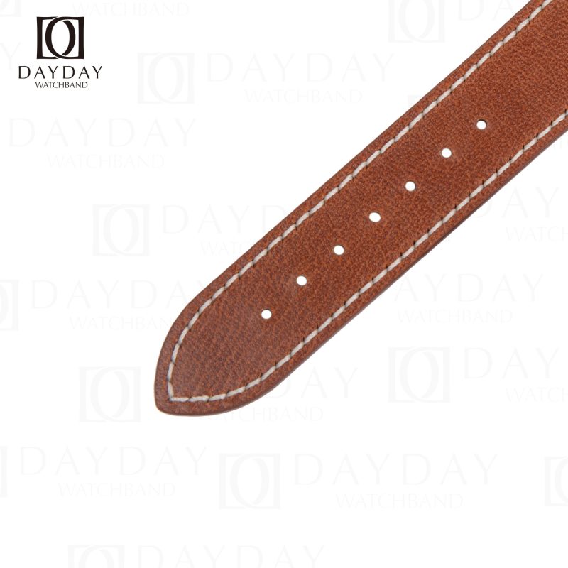 Handmade custom brown Rolex Sky-Dweller, Datejust, Day-date, Oyster Perpetualcalf leather watch band replacement 20mm for sale