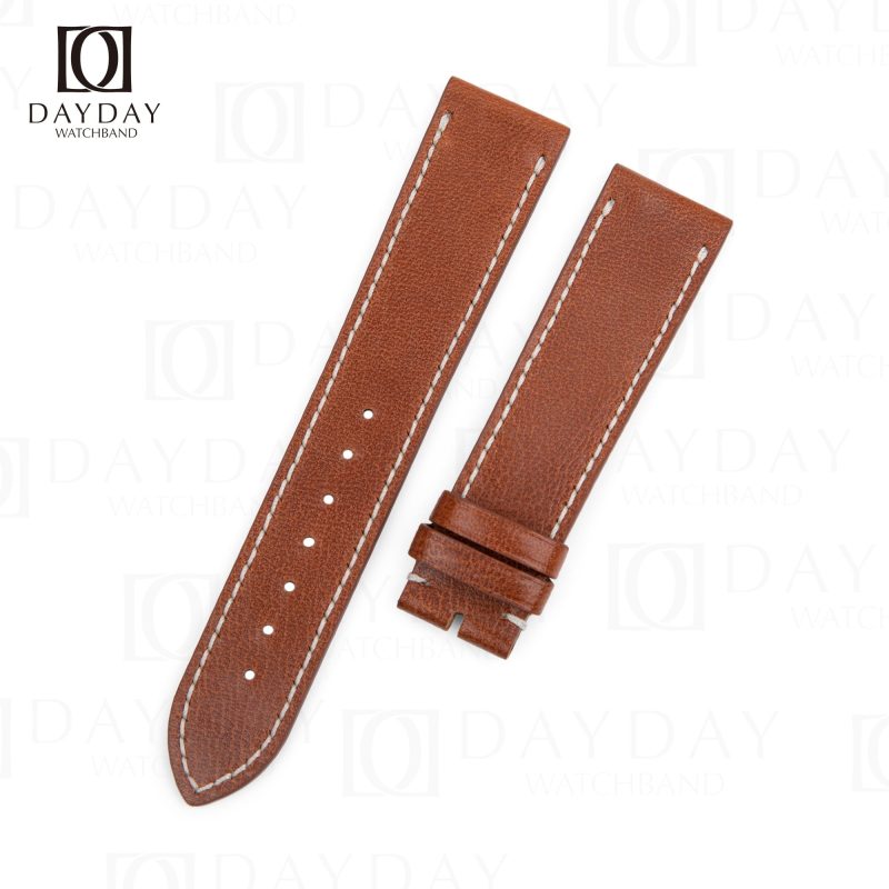 Handmade custom brown Rolex Sky-Dweller, Datejust, Day-date, Oyster Perpetualcalf leather watch bands replacement 20mm for sale