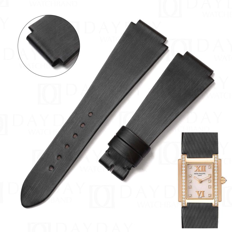 Handmade high quality replacement satin watch strap for Patek Philippe Twenty-4 24 ladies watch (1)