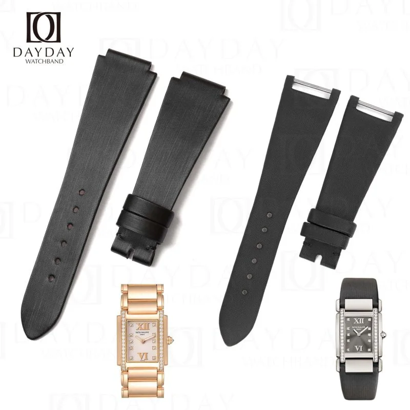 Handmade high quality replacement satin watch strap for Patek Philippe PP 24 Twenty 4 Four watch band price